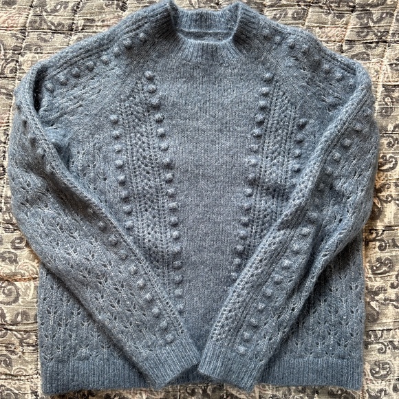 Sezane Come Jumper in Vintage Blue - Picture 3 of 10